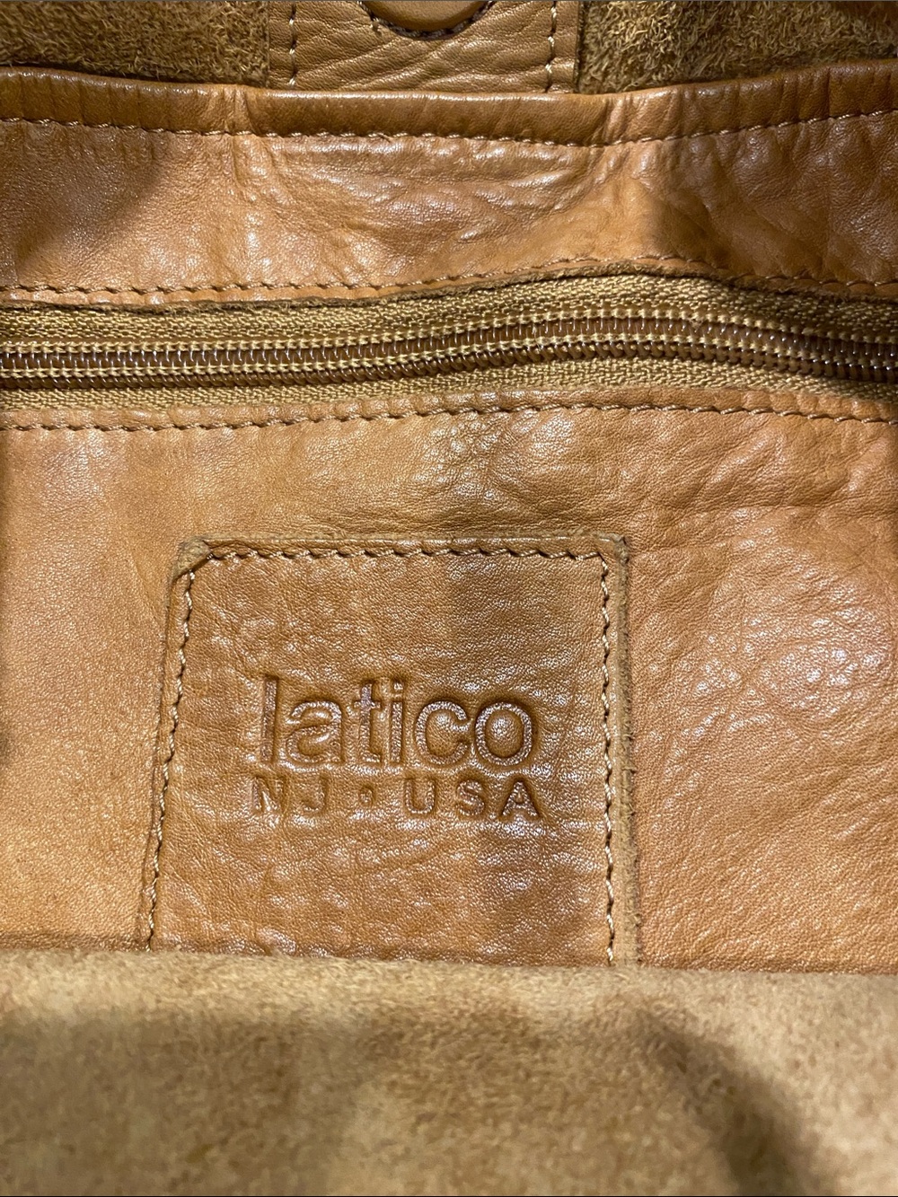 latico Tan Leather Laptop Briefcase - Smooth Saddle Brown Finish